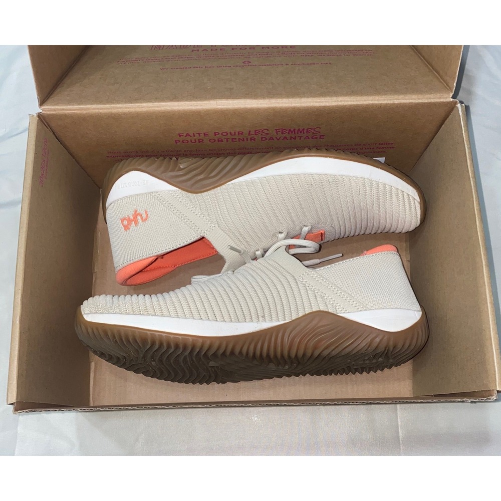 Ryka Echo Knit Fit Women's Beige Coral Slip On Sneaker 8M Ergonomic RE-ZORB LITE - Picture 3 of 11